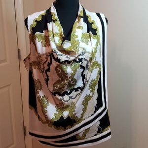 Women's Versace INSPIRED Cowl Neck Blouse